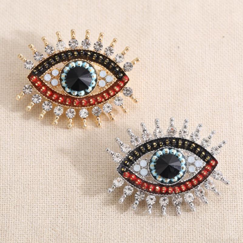 1Pc Vintage Evil Eye Brooch fo - Men Accessories Evil Eye のレビューと価格