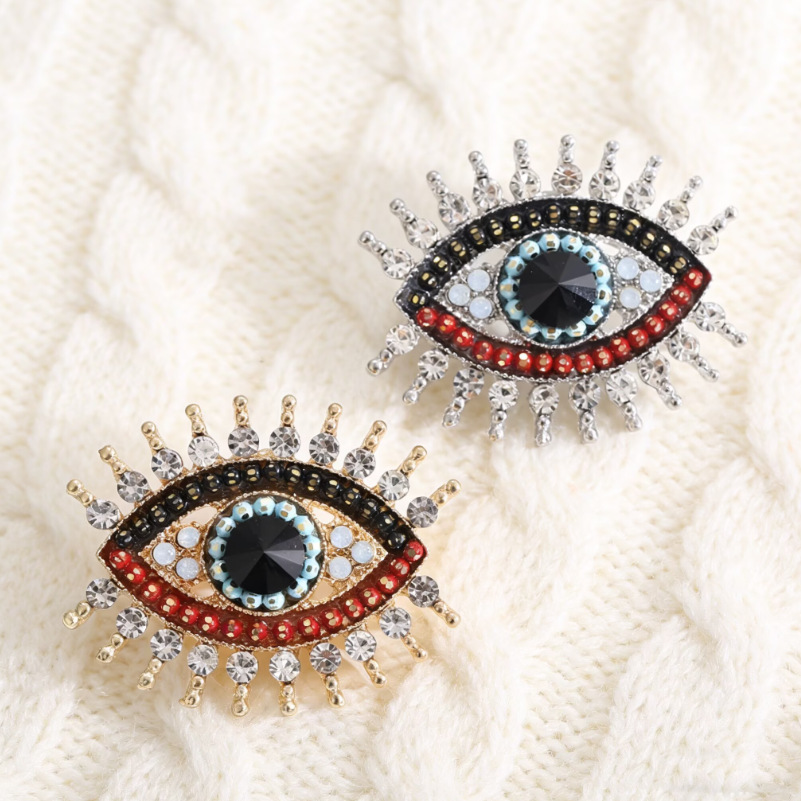 1Pc Vintage Evil Eye Brooch fo - Men Accessories Evil Eye のレビューと価格