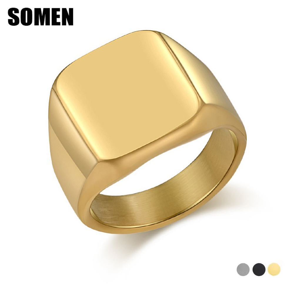 Somen Signet Square Tungsten C - Signet Ring Men のレビューと価格