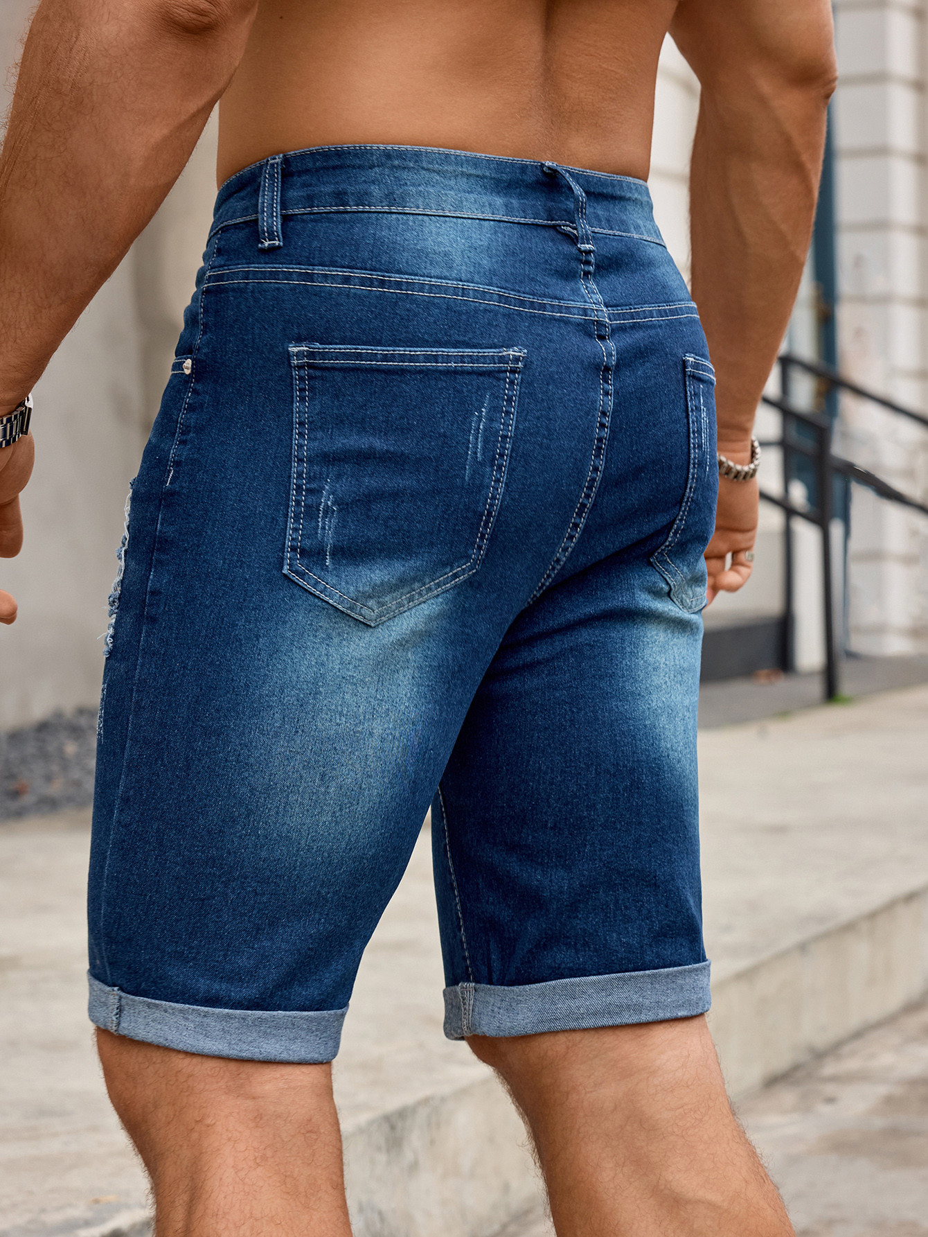 Men Denim Trousers Jeans Short - Men'S Accessories For Jeans のレビューと価格