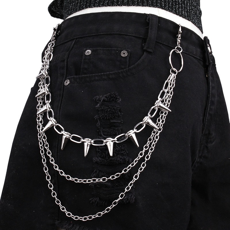 Hip Hop Punk Rock Metal Pants  - Men'S Accessories For Jeans のレビューと価格