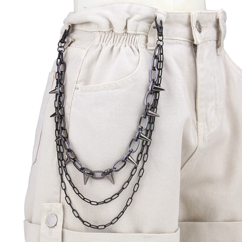 Hip Hop Punk Rock Metal Pants  - Men'S Accessories For Jeans のレビューと価格