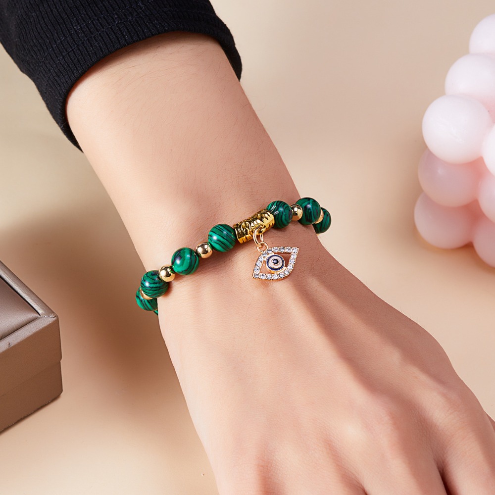 Natural Stone Evil Eye Bracele - Men Accessories Evil Eye のレビューと価格