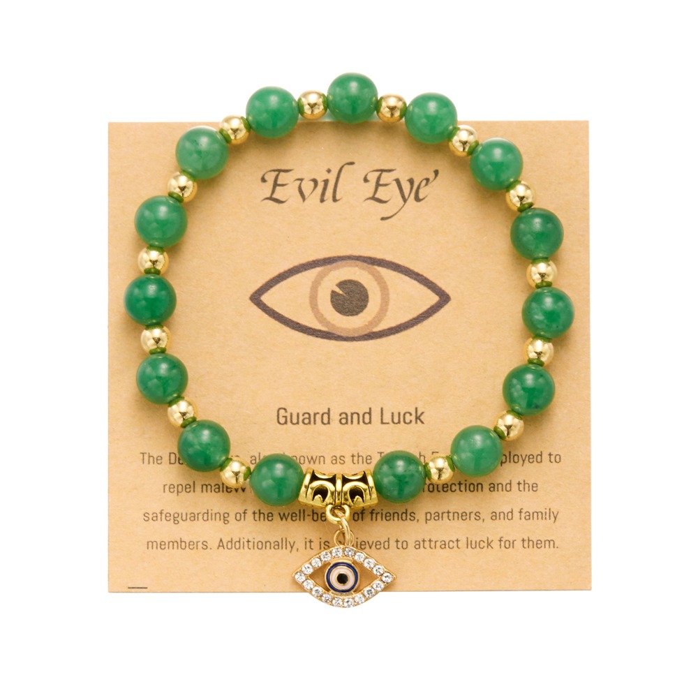 Natural Stone Evil Eye Bracele - Men Accessories Evil Eye のレビューと価格