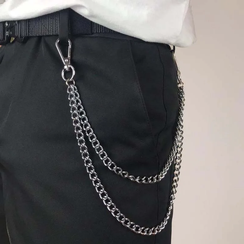 Punk Metal Double Layered Pant - Men'S Accessories For Jeans のレビューと価格