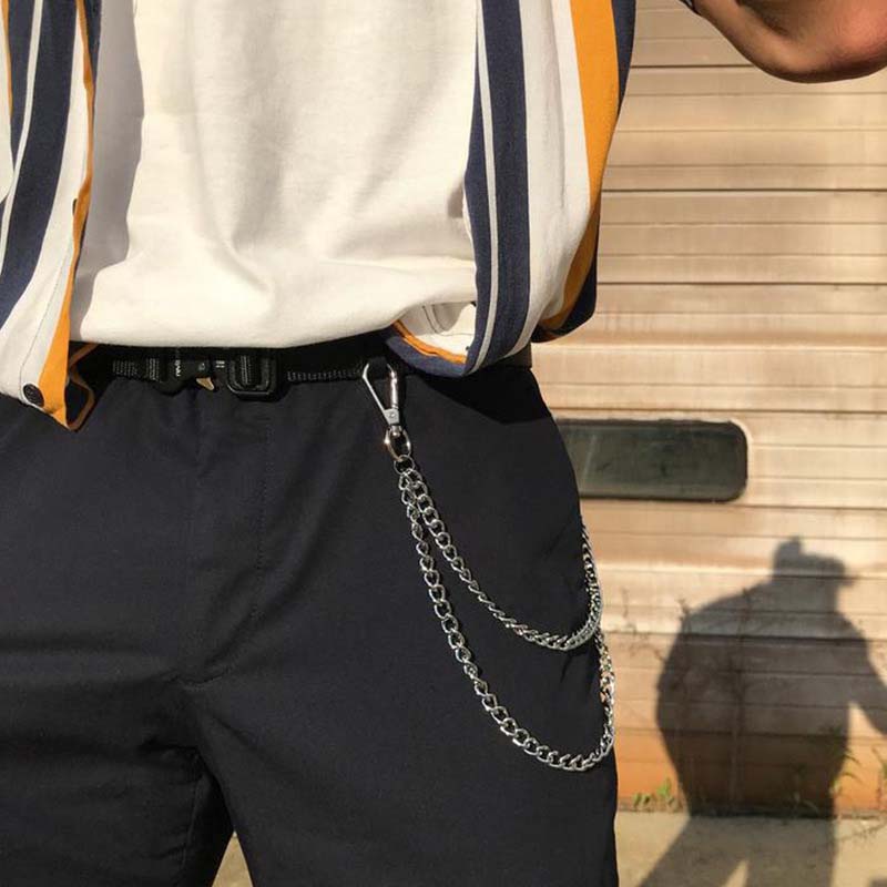 Punk Metal Double Layered Pant - Men'S Accessories For Jeans のレビューと価格