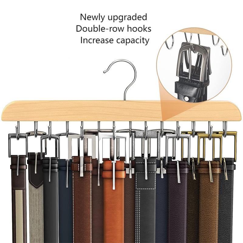 Wooden Belt Rack Women Storage - Men'S Accessories Organizer For Wardrobe のレビューと価格