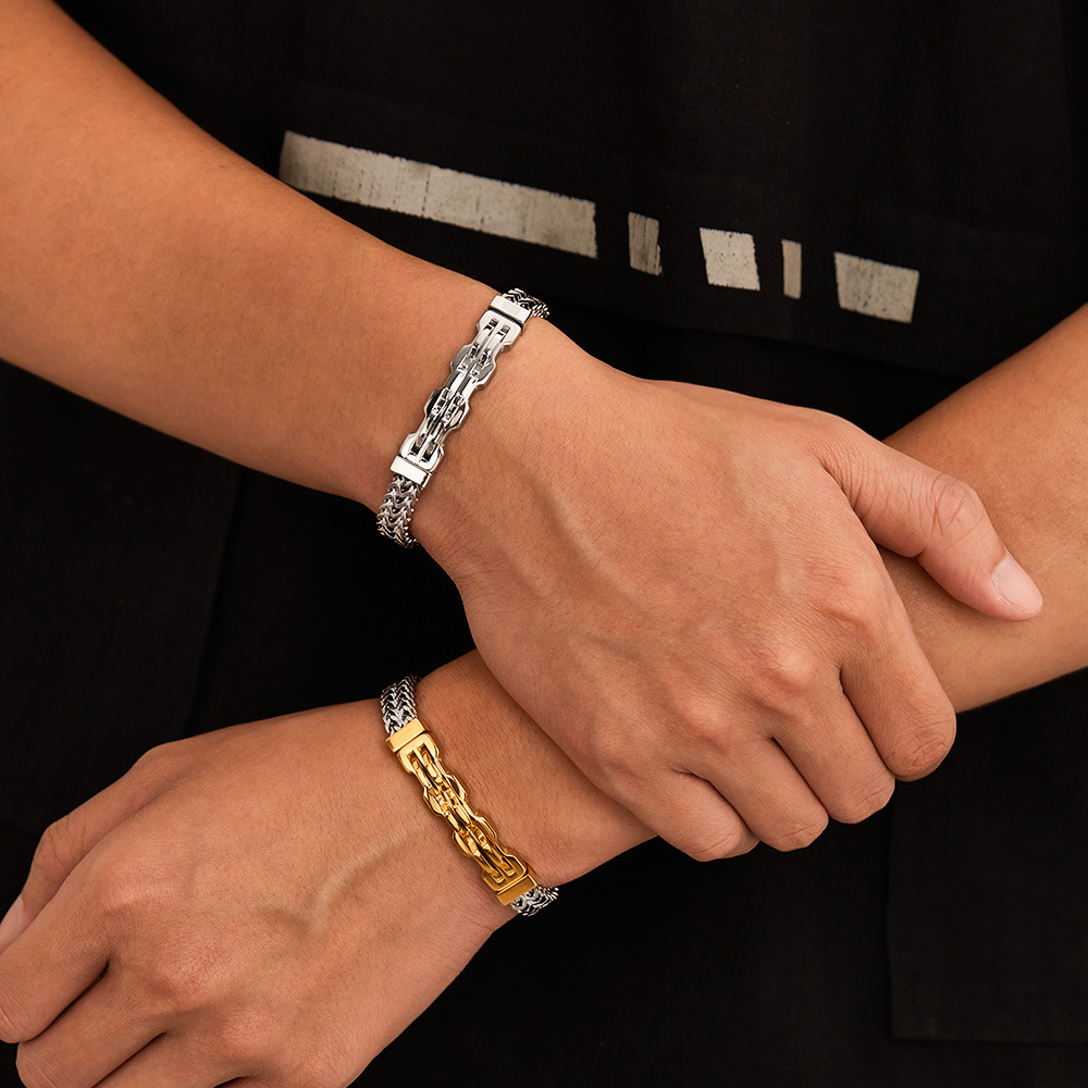 Men's Stainless Steel Bracelet - Men Accessories Pk のレビューと価格