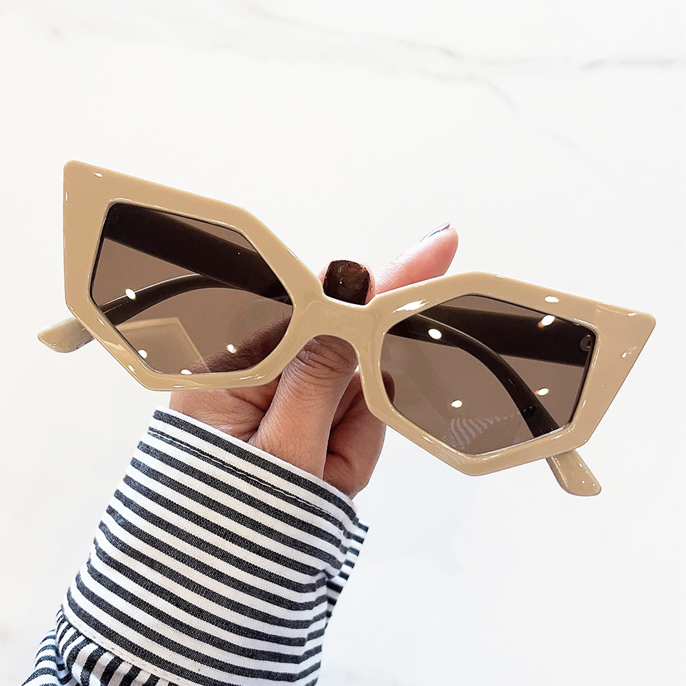 Fashion Geometric Cat Eye Fram - Men'S Accessories Trends 2025 のレビューと価格