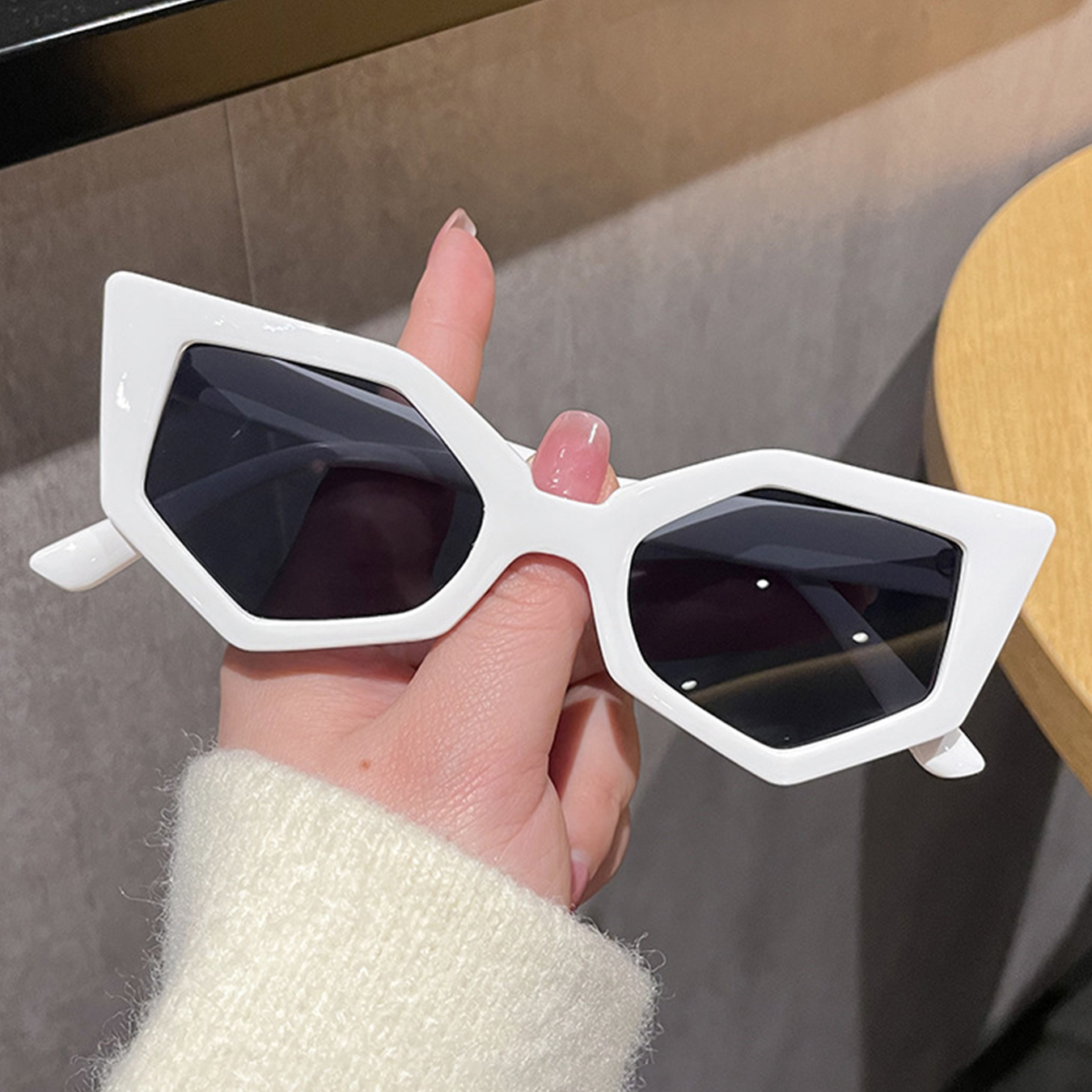 Fashion Geometric Cat Eye Fram - Men'S Accessories Trends 2025 のレビューと価格