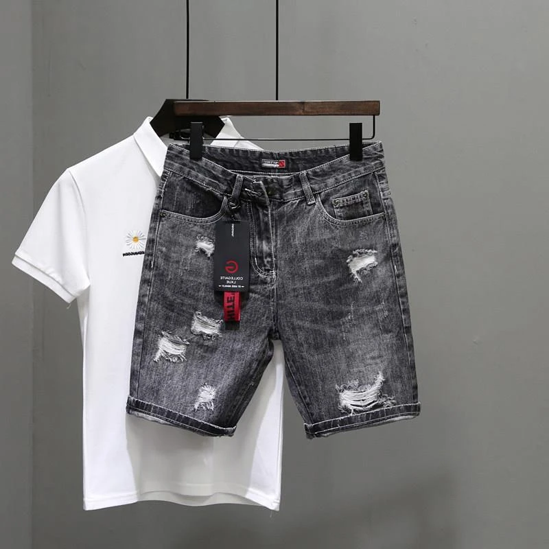 Men's Short Jeans Pants Black  - Men'S Accessories For Jeans のレビューと価格