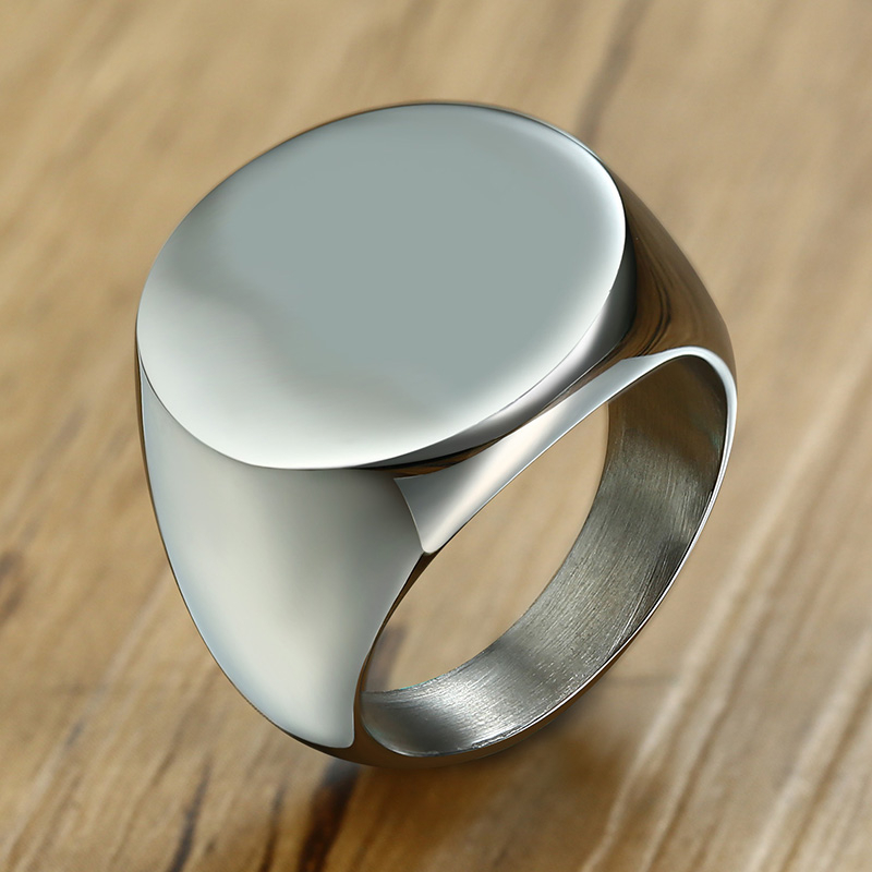 Vnox Stylish Pattern Font Init - Signet Ring Men のレビューと価格